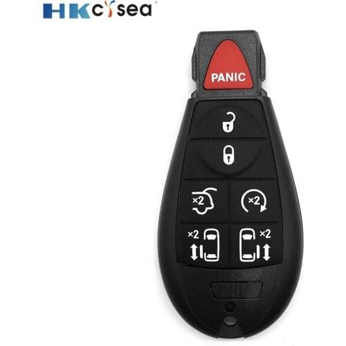 HKCYSEA 5 Button+Panic 433Mhz For Jeep Fobik Smart Remote Car key For DODGE/Chrysler Blade with ID46 Electronic Chip