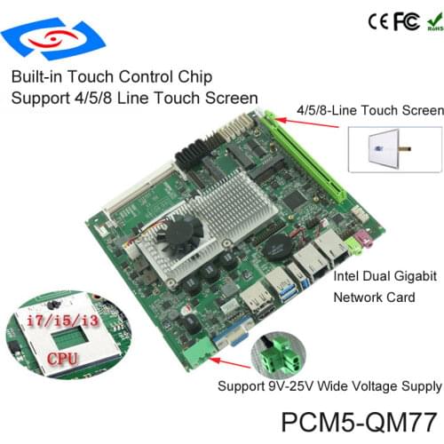Good Quality Intel QM77 Based I3-3110M I5-3210M I7-3610QM Industrial Custom Motherboard With 2*lan And 6*COM Mainboard