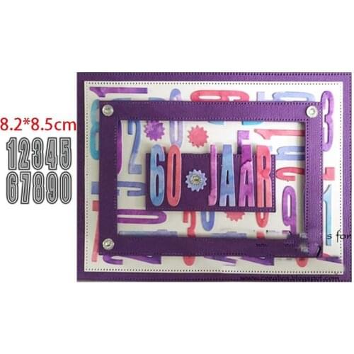 Old Sirius Arabic numerals classic Metal cutting dies cut die mold card Scrapbook paper craft knife mould blade punch stencils