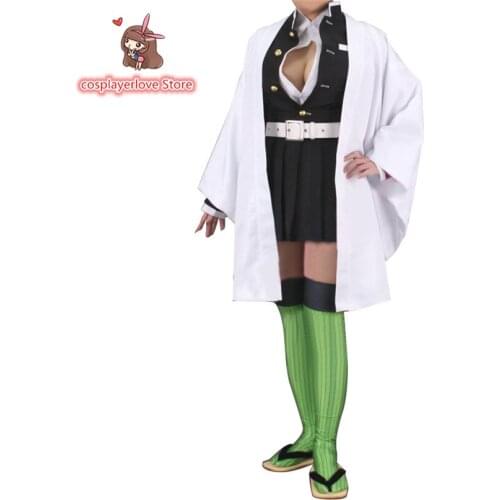 Demon Slayer: Kimetsu no Yaiba Kanroji Mitsuri Cosplay Costume for Halloween Christmas Costume