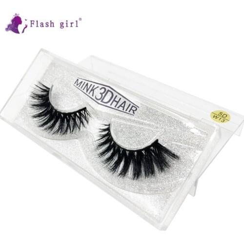 Best Seller Flash Girl 5D Mink Natural Long False Eyelashes 5D-W13 Thick Handmade Full Strip Lashes Cruelty Free Fake Eyelash