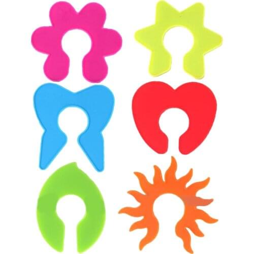 MagiDeal Colorful Reuseable 6Pcs Cute Circular Tags Glass Pot Marker Identifier Cup Stags Charm for Party Wedding Bar Hot sale