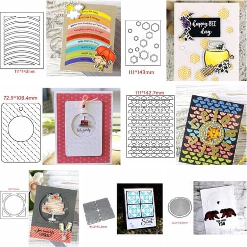 Background Board Label Metal Cutting Dies Stencil For Scrapbooking Album Photo Paper Card Crafts New Die