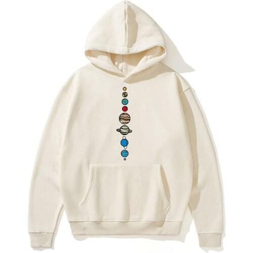 Planets Color Mens Hoodie Fall and Winter Warm Polar Fleece Hooded Sweatshirt Creative Design Funny Fashion Fitness Hoodie