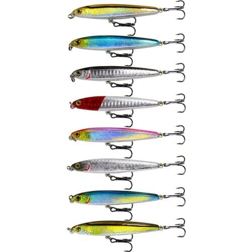 NEW Pencil Lure 14g 18g 80mm 100mm Minnow Fishing Lures Hard Bait High Quality Vibrating Light Jigging Japan Fishing Tackle 8pcs