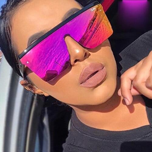 New Oversized Shades Women Sunglasses Black Fashion Square Glasses Big Frame Vintage Retro Glasses Female Unisex Oculos Feminino