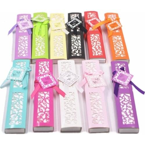 300pcs Silk Hand Fold Fan Custom Personalized Bride & Grooms Name & Date Traditional Present Gift Box Chinese Style Dance Fan