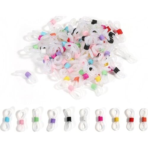 50 20pcs Glasses Chain Clasp Silicone Rubber Ring Non Slip Connector DIY Strap Eyelets Rope Sunglasses Cord Accessories Supplies
