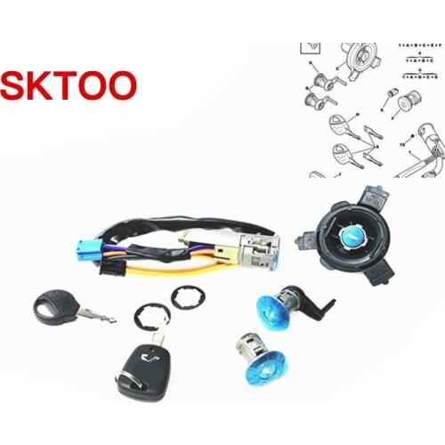 SKTOO For Peugeot 206/207/206SW/206CC Frame Lock Ignition Lock 4162RJ/4162PS/4161NQ