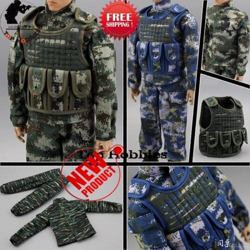 1/6 Scale CHN Special Battle Camouflage Combat Uniform Clothes Suits Flying Tigers Protector Coat for 12"Soldier Action Figure
