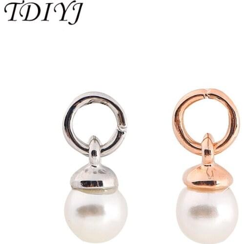 TDIYJ Fashion Cleo White Pearl Pendant Small Jewelry for Women Statement Choker Necklace 45CM as Gift 6Pcs/lot