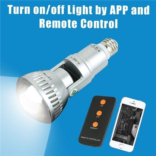 Smart Lamp Bulb Light WIFI Lighting Bulb wireless Camera Warm Yellow White Light wifi camera APP Control Camera Dropshipping