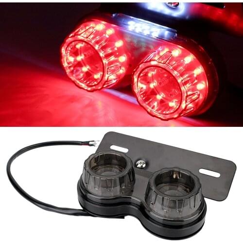 Universal Brake Licence Plate Holder Light Twin Dual Turn Signal Light Motorcycle LED Tail Light 12V Motorcycle Accessories