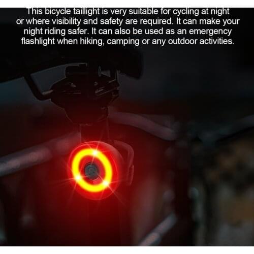 Bicycle Tail Light Adjustable Bike Warning Light Waterproof Safety Bike Turn Signal Lamp Bike Warning Light For Camping Hiking