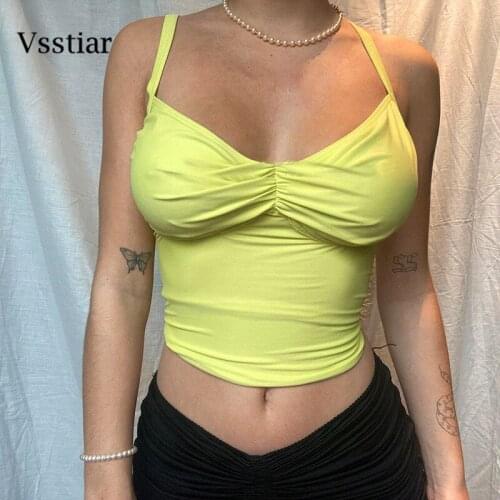 Vsstiar 2021 Ruched Tank Top Sexy Off Shoulder Summer Sheath Ladies Outfits Sleeveless Bare Women Crop Tops Club Party Fashion