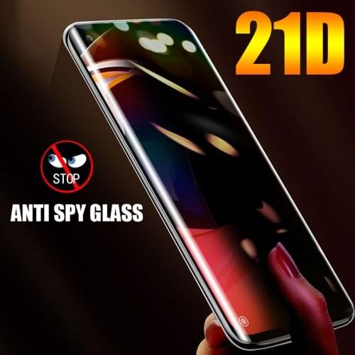 3D Curved Anti Spy Tempered Glass for Xiaomi Mi Note 10 9T CC9 Pro 10 Lite Privacy Screen Protector Redmi Note 9S 8 Pro Film