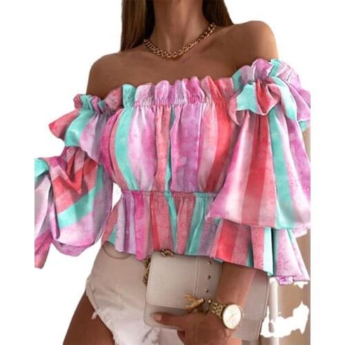 Floral Sexy Korean Fashion Summer WomenS Clothing Vintage Short Sleeved Shirts Blouses Top New Vetement Femme 2021 Female