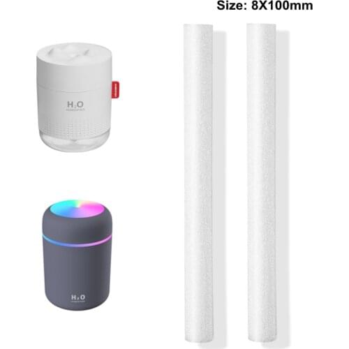 10 Pieces 8*100mm Humidifiers Filters Cotton Swab for USB Air Ultrasonic Humidifier Aroma Diffuser Replace Parts Can Be Cut