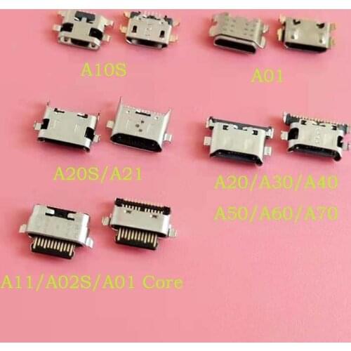 100pcs USB Charging Connector Port For Samsung A10S A20 A30 A40 A50 A60 A70 A01 A11 A20S A21 A21S A30S A50S A51 A51S A70S A71