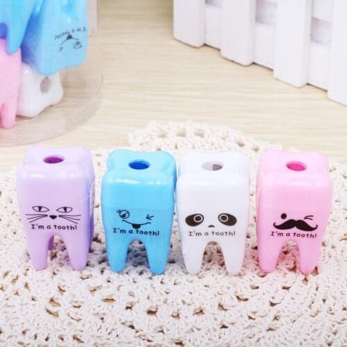 16pcs Lovely Cute Tooth Pencil Sharpener School Kids children Favorite Beautiful stationary dental clinic gift
