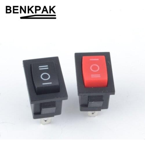 5pcs 3 position rocker switch 3 pins on off on snap switch