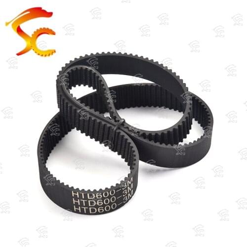 5PCS/LOT HTD 3M rubber transmission belt 3M 600 teeth 200 width 15mm length 600mm HTD 3M-600-15 Arc teeth HTD3M belt