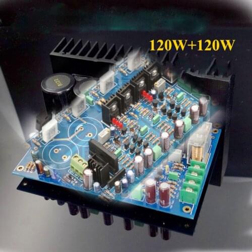 AC Double 16~35V 120W*2 High Power Amplifier Board A3 Full Symmetrical Double Differential Field Effect Tube IRFP240 9240