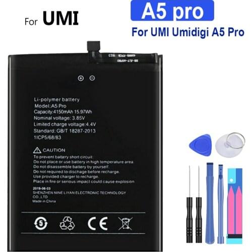 A5 Pro Battery 4150mAh For UMI Umidigi A5 Pro A5Pro Phone Bateria