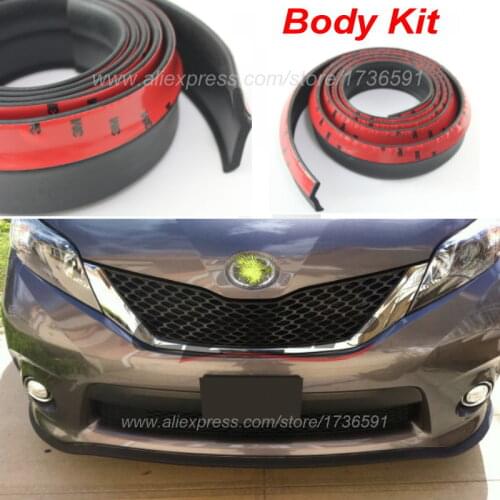 Car Front Lip Side Skirt Body Kit Trim Front Bumper Lip For Toyota EZ Corlla Prius YARiS RAV4 VIOS Camry LEVIN REIZ All Car