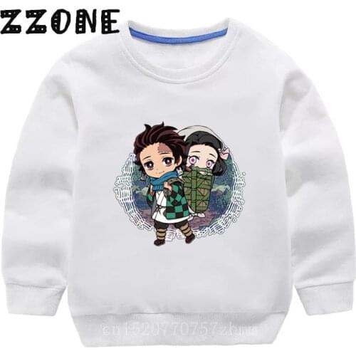 Childrens Hoodies Kids Demon Slayer Blade of Ghost Print Sweatshirts Baby Cute Pullover Tops Girls Boys Autumn Clothes,KYT5392