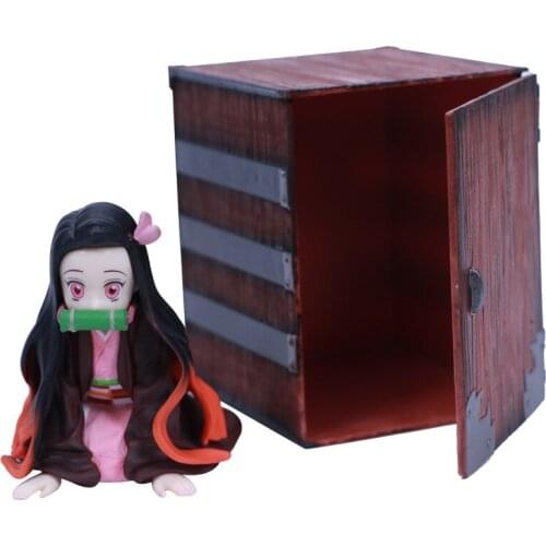 Demon Slayer GK Kamado Nezuko Anime Action Figure Mini Model PVC Lovely Sitting Statue Collection Toy Desktop Decoration Figma