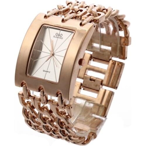 G&D Womens Watches Top Brand Luxury Rose Gold Quartz Wristwatches Ladies Bracelet Watch Reloj Mujer Clock Relogio Feminino Gift