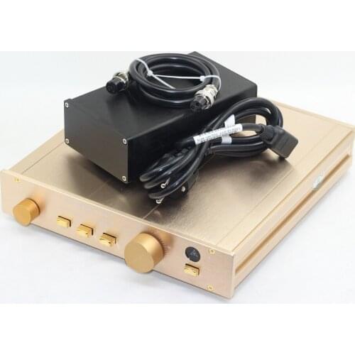 Hot Sale Golden Clone FM155 HiFi Hi-End Preamplifier Monitor Pre-Amp Audio With Linear Power Supply