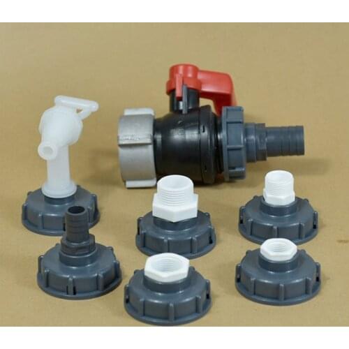 IBC Tote Tank Drain Adapter Spout Fittings Replacement Garden Irrigation Switch