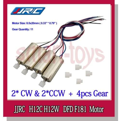 JJRC H12W H12C Original Motor DFD F181 Motor with 4pcs Gear for JJRC H12W H12C DFD F181 RC Quadcopter Drone