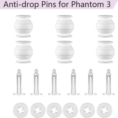 6 Packs Shockproof Soft Silicone Shock Absorber Balls Rubber Damper Anti-drop Pins Kit Locker for DJI Phantom 3 Gimbal Camera