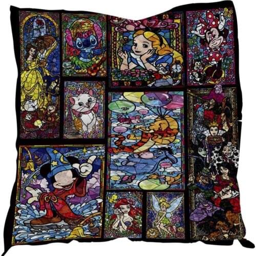 Anime Alice In Wonderland Summer Quilt Sofa Blanket Mat 3D Printed Summer Quilt Bed For Kids Adult Washable