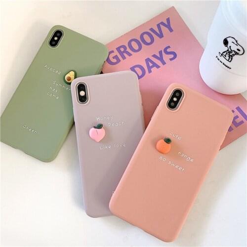 Summer Avocado Peach Orange Fruit Case For iPhone 11 Pro Max X XS XR 7 8 6 6S Plus SE 2020 Fashion Soft TPU Silicone Phone Cover