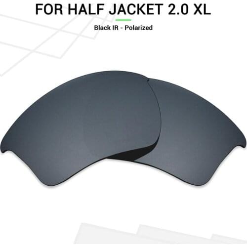 Mryok POLARIZED Replacement Lenses for Oakley Half Jacket 2.0 XL Sunglasses Black IR