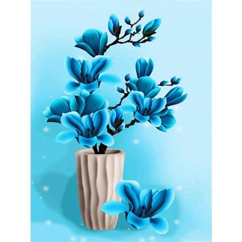 Cartoon Flowers Rose Sunflower Printed Fabric 11CT Cross Stitch Embroidery Set DMC Threads Knitting Handicraft Needle