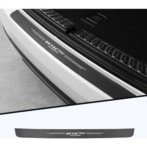 Car sticker carbon fiber car trunk bumper decoration modified decoration For SKYACTIV MAZDA Axela 2 3 CX6 CX-5 CX4 CX3 CX8 CX9