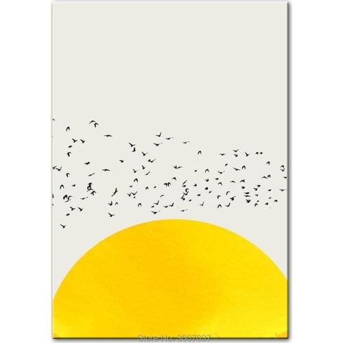 Nordic Simple Canvas Painting Art A Thousand Of Birds Abstract Canvas Art Wall Paintings Animals Oil Paintings Home Decor