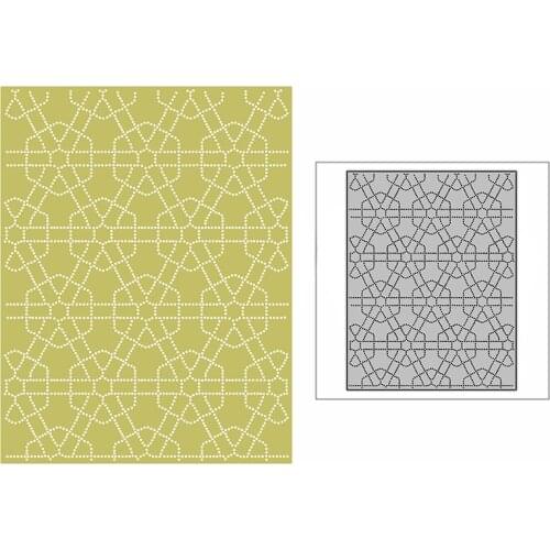 New Spotted Geometry Window Background Plate Craft Embossing Mold 2021 Metal Cutting Dies for DIY Scrapbooking Album Card Making