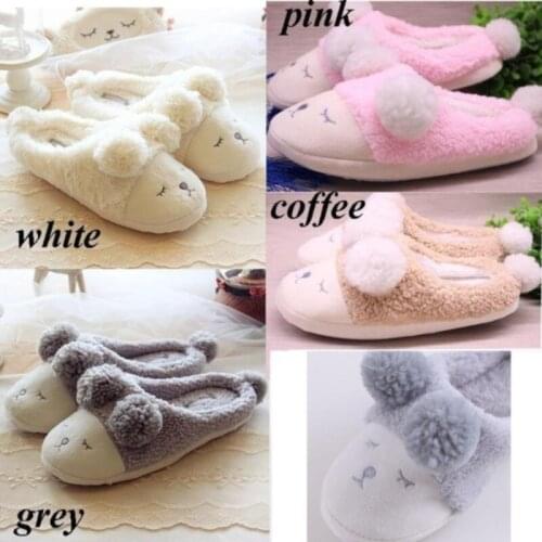 2021 New Winter Home Slippers Women House Shoes For Indoor Bedroom House Warm Plush Slippers Adult Cute Sheep Animal Flats