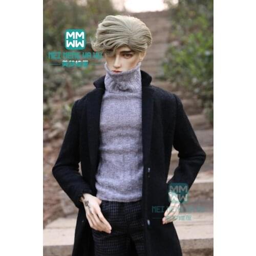 Clothes for doll fits 65-70cmBJD uncle 1/3 BJD doll fashion woolen coat, windbreaker, black, gray