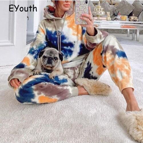 Casual Women Sets Autumn Home Casual Wear Two-piece Set Female Winter Long-sleeve Hoodie Trousers Homewear Fashion Pajamas Set