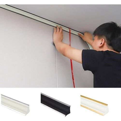 Ceiling Strip Self-Adhesive Top Corner Line Waist Line Table Side Floor Gap Sticker Waterproof skirting line Wall Sticker