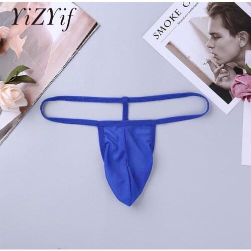 YiZYiF Mens Penis Pouch Sexy Lingerie gay Jockstrap Bikini G-string Thong Underwear See Through Mesh Bulge Pouch Mens Briefs