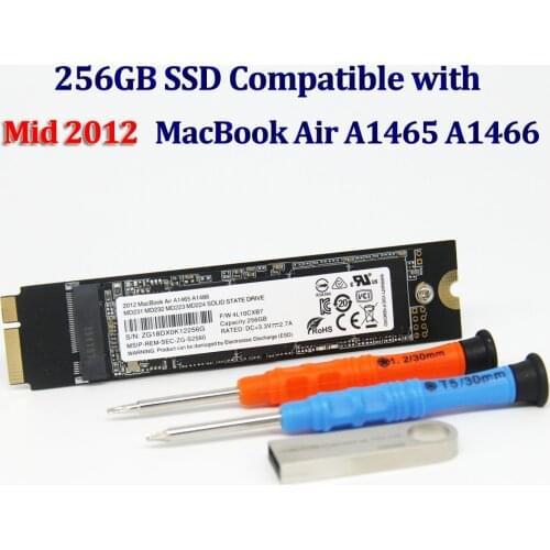 256GB SSD For 2012 Macbook Air A1465 A1466 Md231 Md232 Md223 Md224 Solid State Drive Mac 256G Hard disk