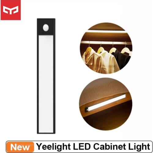 Yeelight LED Cabinet Light Motion Sensor Night Light Induction Light Easy Install Rechargeable for Kitchen Cabinet Wardrobe Ligh